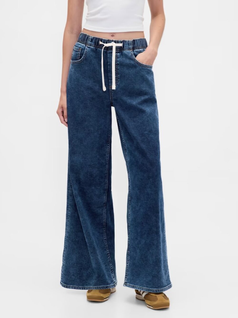 NWOT Gap Mid Rise Knit Denim Baggy Jeans | Size SP